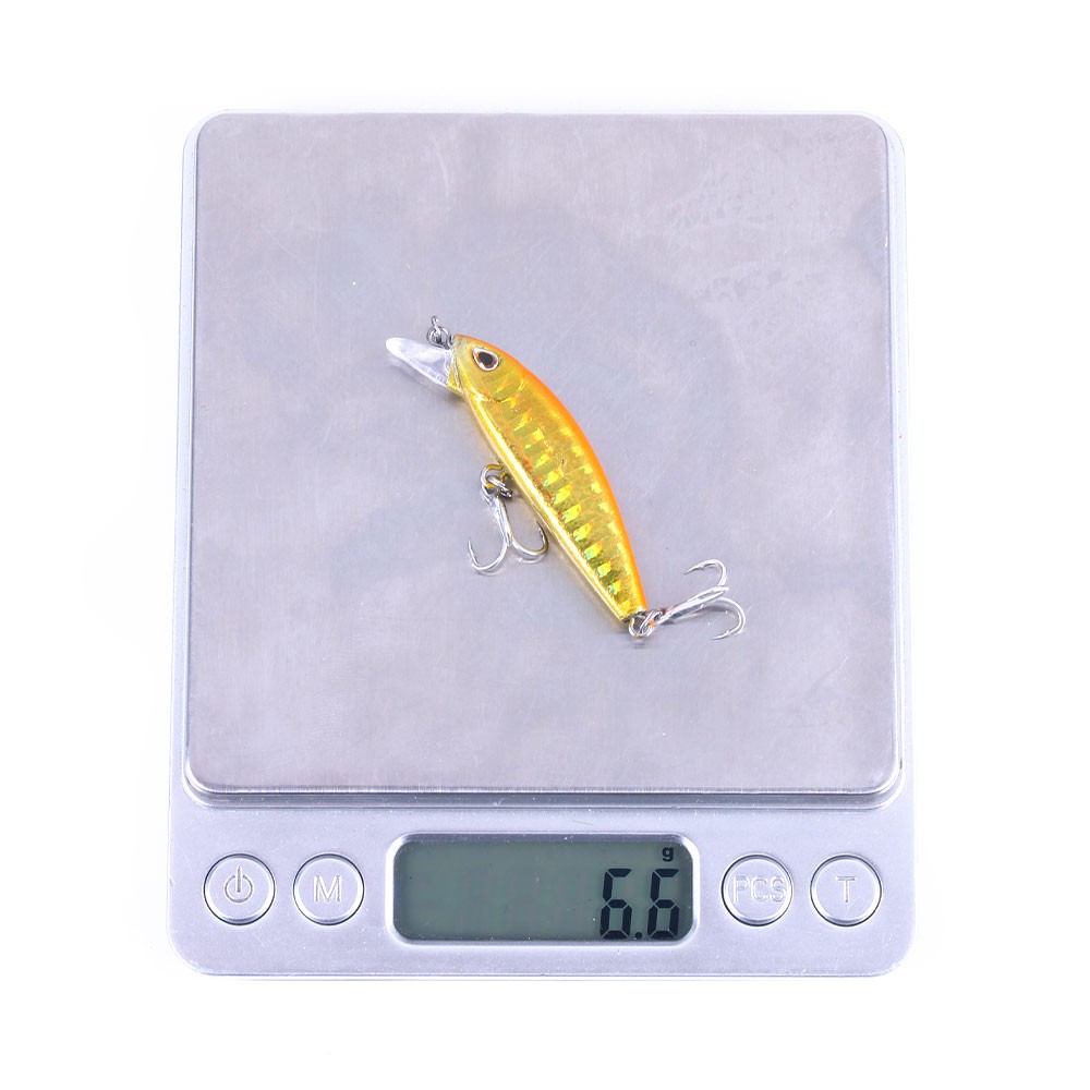 HENGJIA 1Pcs Sinking Minnow Umpan Fishing Lure Pancing Fishing Bait Swimbait 55mm/6.6g 3D Eyes