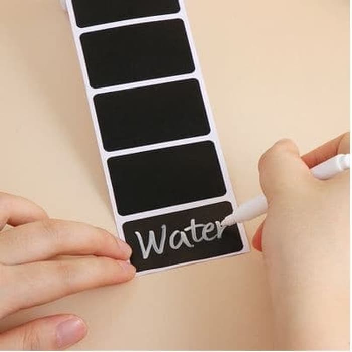 Chalkboard Labels Rectangle Shape - Label Hitam Persegi 6x4cm (10pcs)