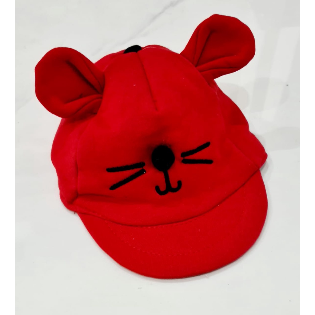 Topi Bayi Karakter Kucing / Topi Kucing Bayi / Topi Bayi Lucu BB-26