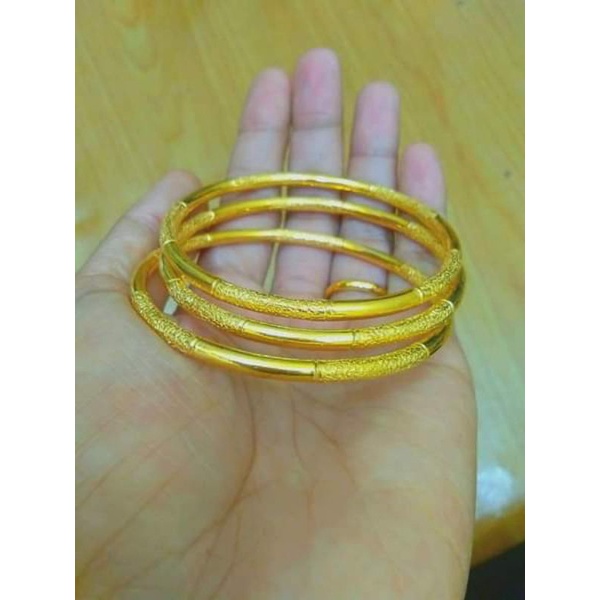 GELANG KERONCONG/Gelang Titanium/Lapis Emas 24k/lapis kristal