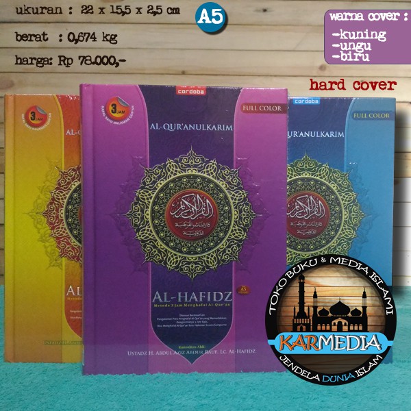 BISA CUSTOM CETAK NAMA ( A5 ) Mushaf - Al Quran Al Hafidz - Metode 3 Jam Menghafal Al Quran - Cordob