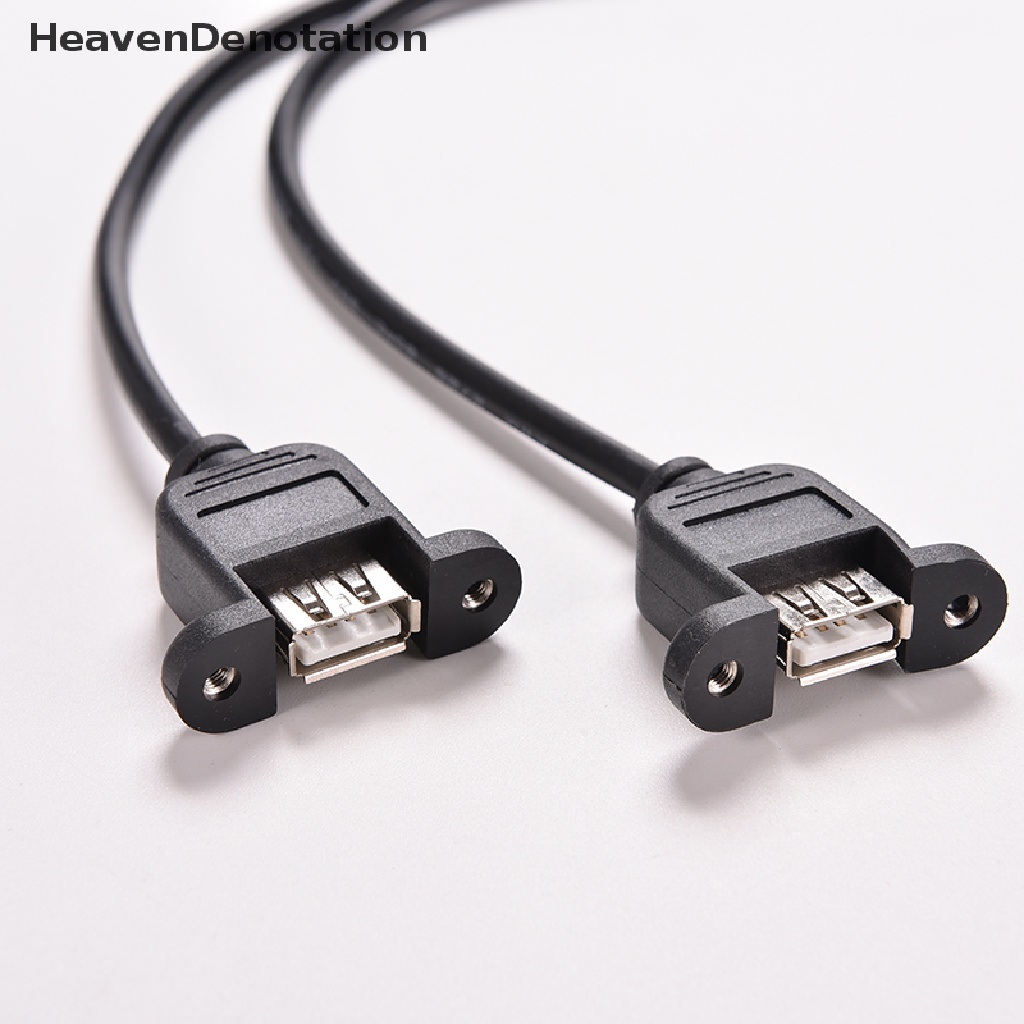 1pc Kabel Adapter 2 Port Usb A Female To Internal 9 Pin Warna Hitam Panjang 30cm / 1ft