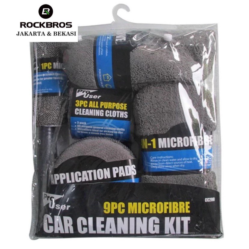 9 Pcs Car Wash Microfiber Set Kain Lap Cuci Mobil Premium Quality New Alat Aksesoris Pembersih Body Bodi Mengkilapkan Sabun Wax Kendaraan Mercedes BMW Toyota Honda Lainnya Kualitas Terbaik