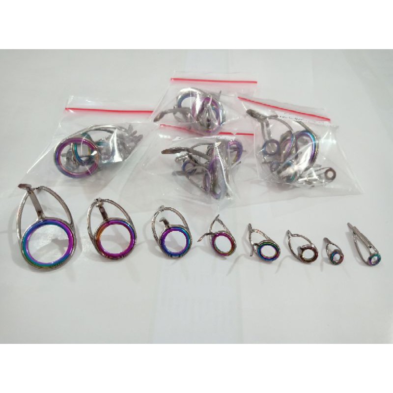 Cincin joran K Series Rainbow 1 set isi 8 pcs Non Fuji Ring