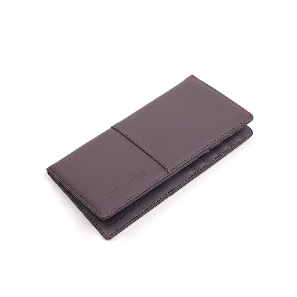Dompet Pria Panjang Dovie Wallet Brown - Wadezig | Dompet Kulit Sintetis