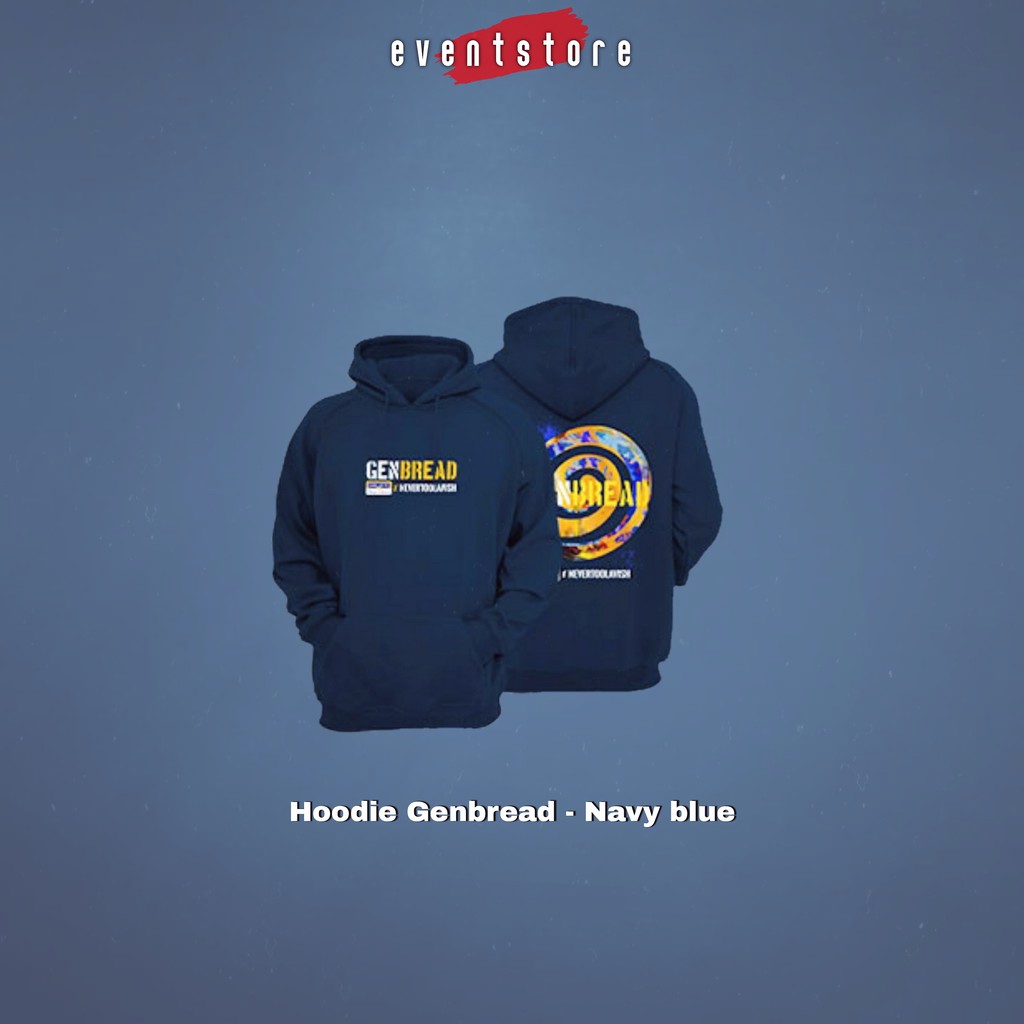 Jacket Hoodie Genbread Sariroti x Nevertoolavish : Navy blue