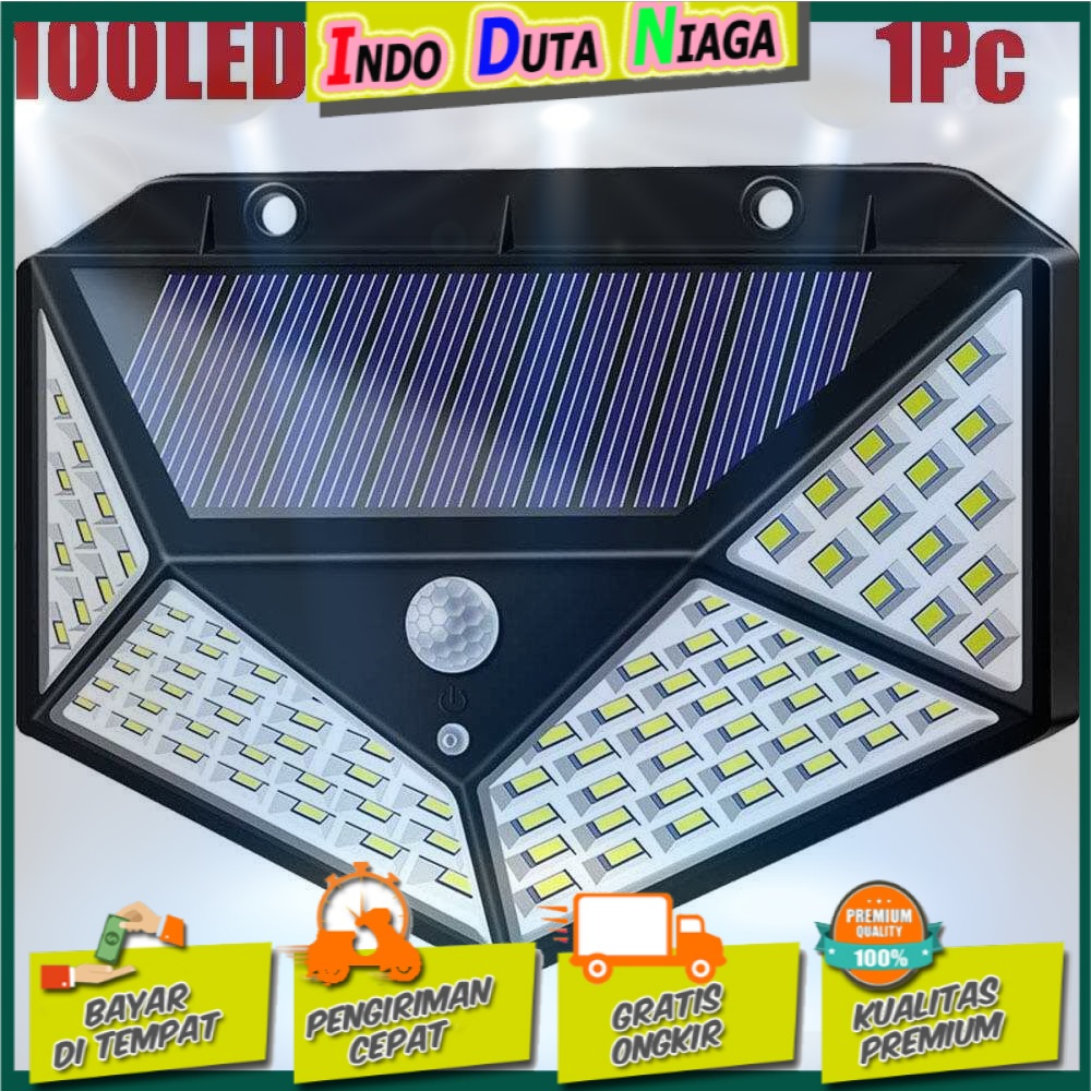 TaffLED Lampu Taman Solar Panel Sensor Gerak 100 LED - HW1015