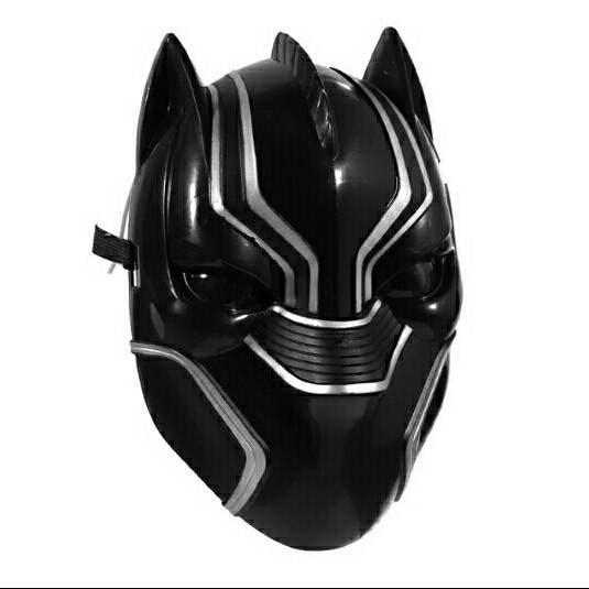 Mainan anak topeng black panther bisa nyala led