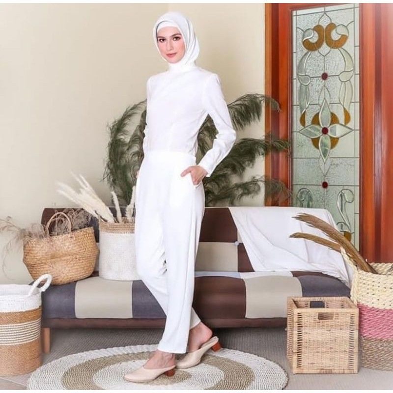 Aulia - Celana Basic Pants Luna//Celana Luna Scuba Ukuran Standar