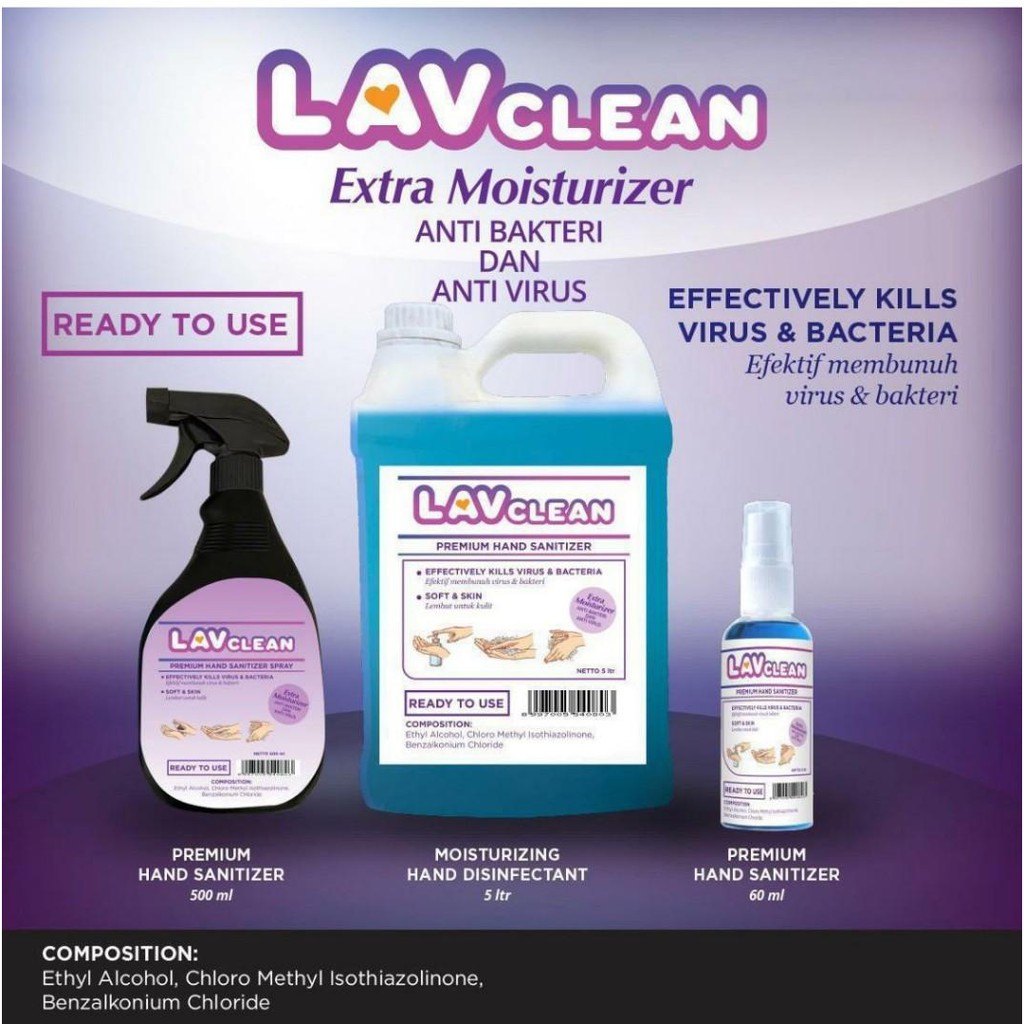 LAV CLEAN PREMIUM HAND SANITIZER / HAND SANITIZER / LAV CLEAN