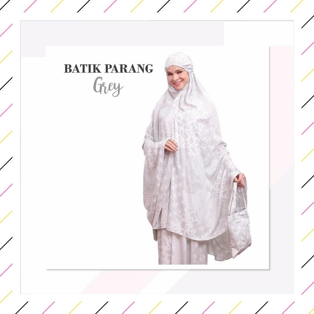 [ PROMO BERKAH  ] Mukena cantik tazkia / tazbiya batik parang grey