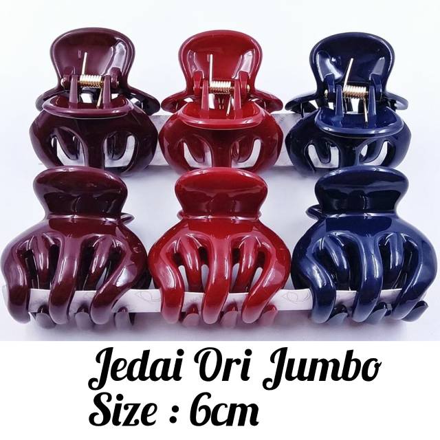 Jedai ori jumbo 5 cakar 6cm size jumbo besar 5 gigi import thailand high quality jepit rambut