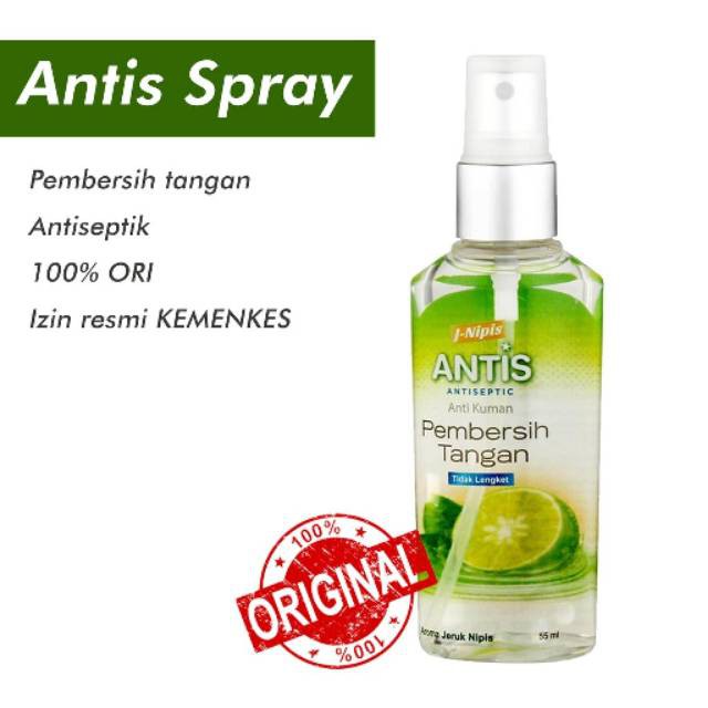 HAND SANITIZER  - ANTIS BOTOL SPRAY JERUK NIPIS 55 ML &amp; MY WELL BOTOL 100 ML