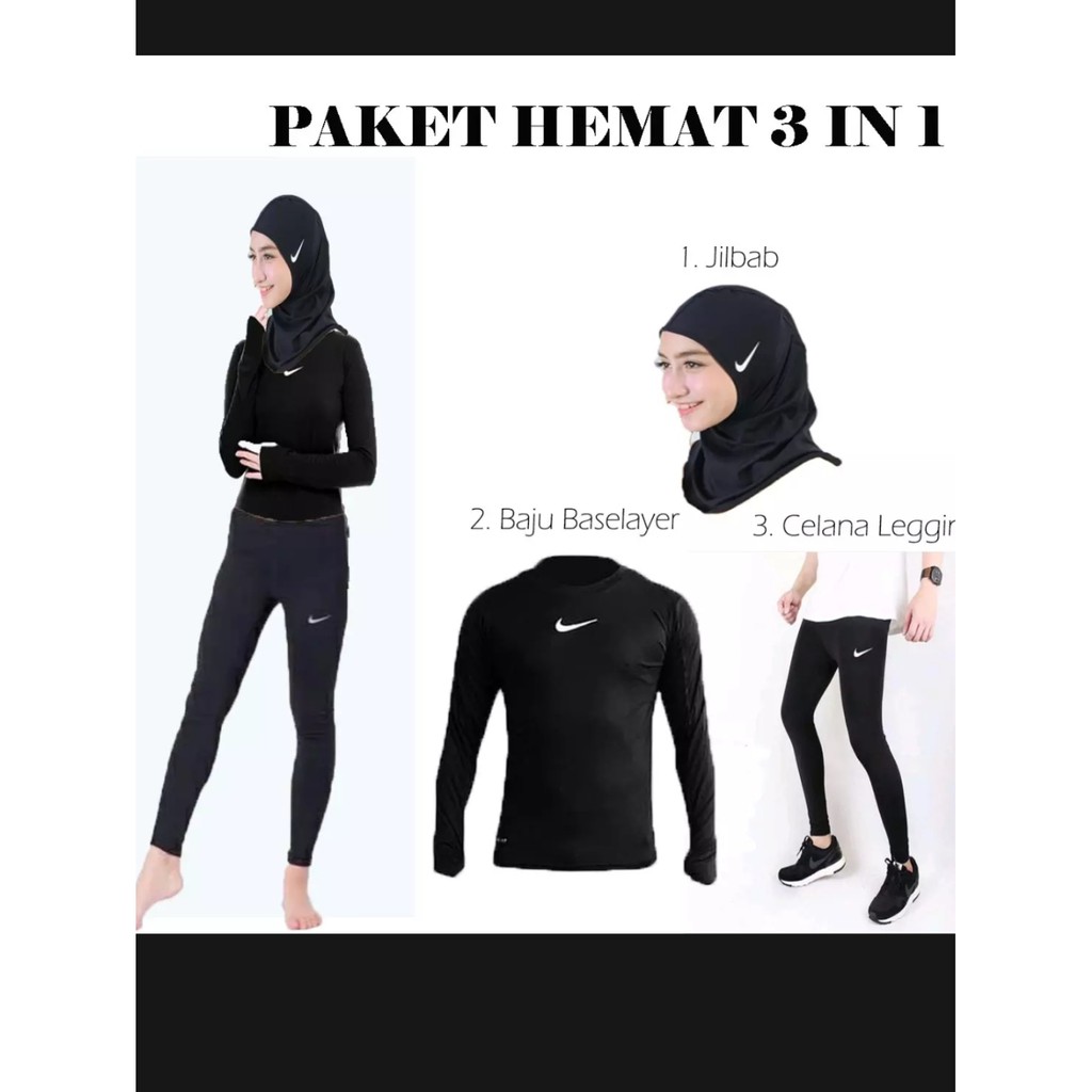 PAKET MANSET BASELAYER MUSLIMAH STRECH OLAH RAGA MURAH