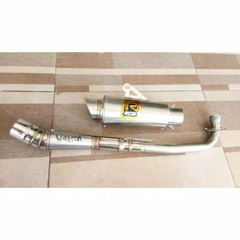 knalpot rcb stanlish buat motor bebek leher standar samping