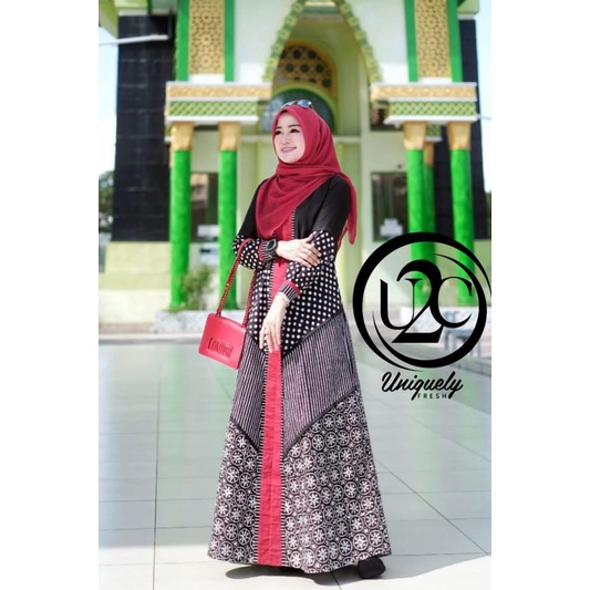 gamis dress batik maharani premium katun handmade keren cantik formal mewah pesta premium butik orig
