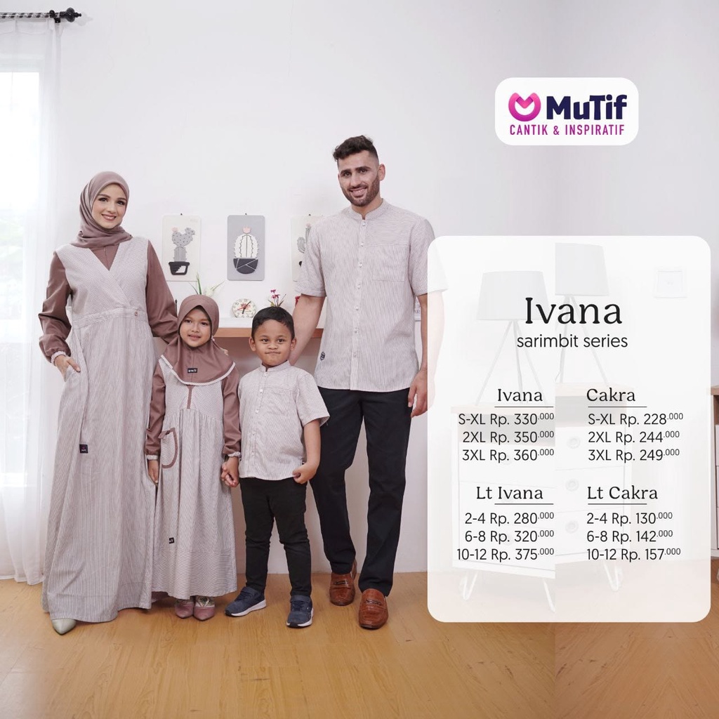 SARIMBIT MUTIF IVANA ROSE DAWN/ MUTIF IVANA SARIMBIT / SARIMBIT IVANA SERIES / GAMIS MUTIF IVANA / K