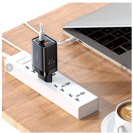 Mcdodo Charger Adaptor GaN 47W 47 Watt 47watt Dual USB PD QC 4.0 VOOC SCP FCP AFC PE CH-8581