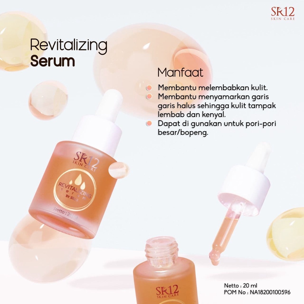 Serum wajah SR12 Revitalizing Serum Serum Wajah Glowing  Serum Glowing Bpom Serum Wajah Pemutih Wajah Glowing Skincare Herbal