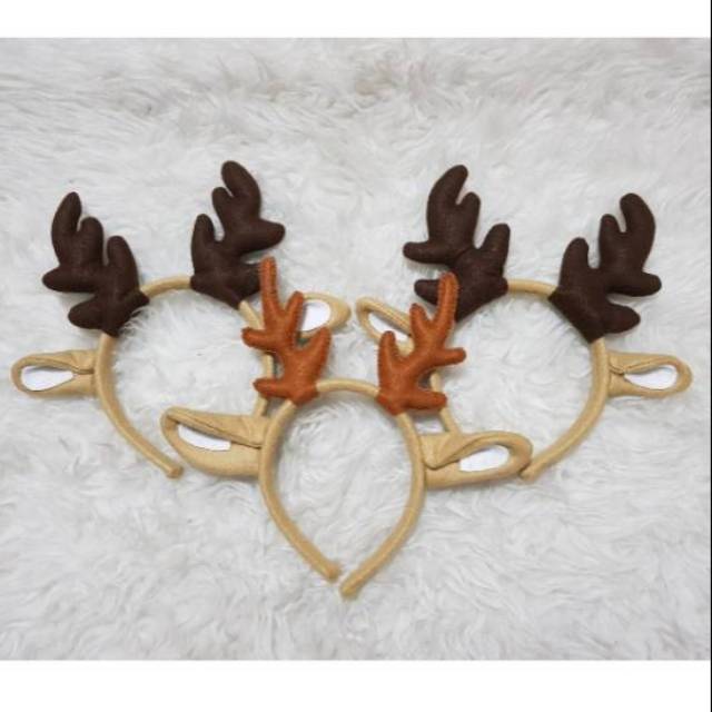 Bando Natal Karakter Rusa Deer Headband Rudolph the red noised reindeer christmas Topi natal