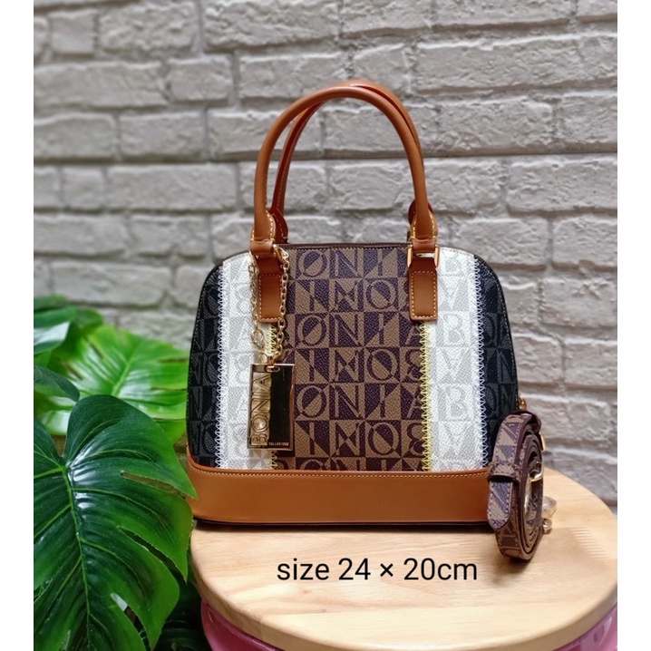 SALE TAS BONIA ALMA MONOGRAM TRICOLOR ORIGINAL 100%