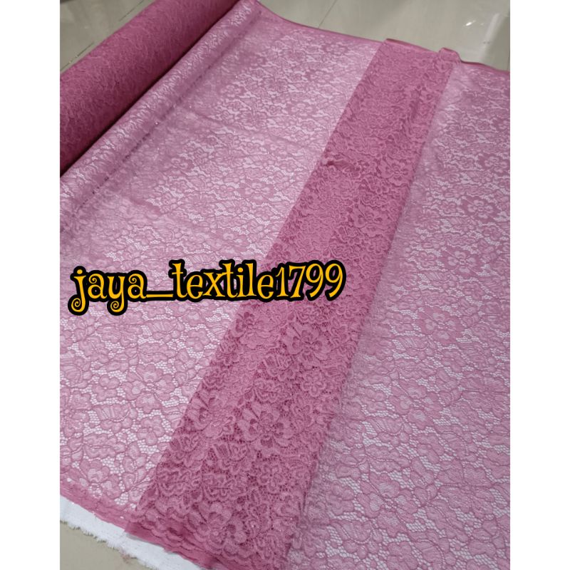 Kain Brokat Gliter dan non gliter / Bahan brokat kebaya meteran