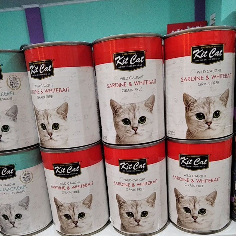 wet food Kit Cat Kaleng 400 gram all Varian makanan kucing