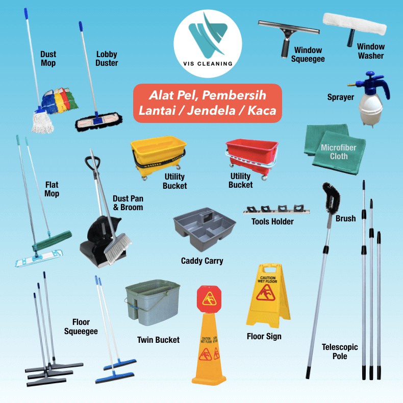 Multifunction Janitor Cart (Troli Janitor dengan Double Bucket)