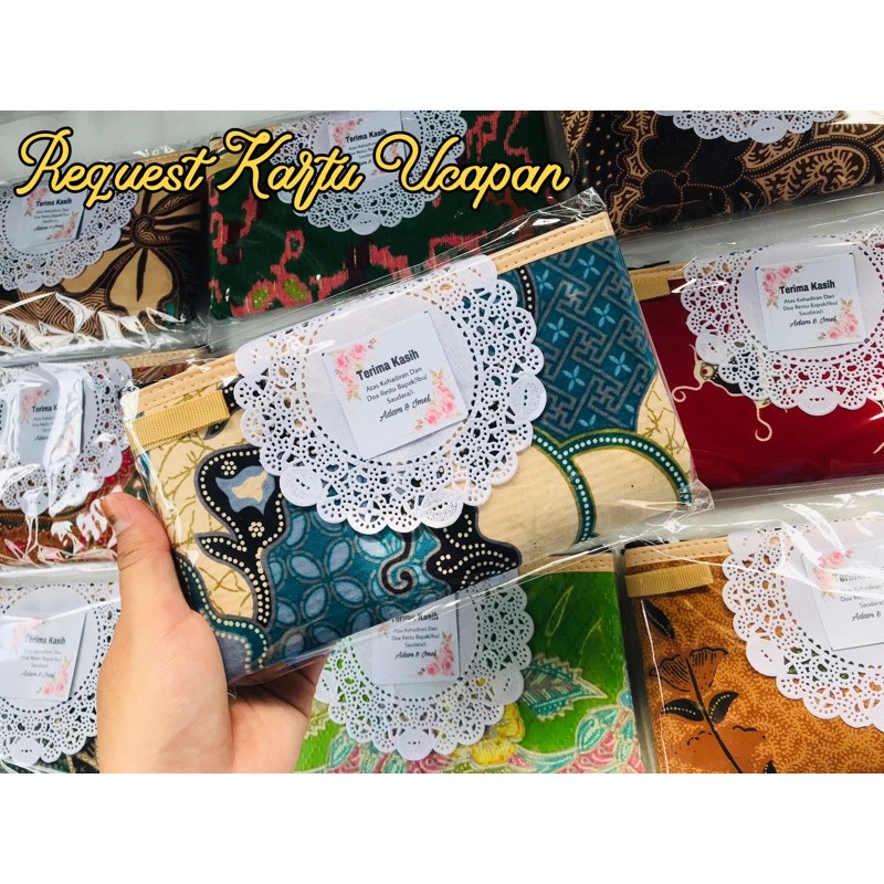 

Souvenir pouch batik 19x12cm souvenir dompet pernikahan kemas