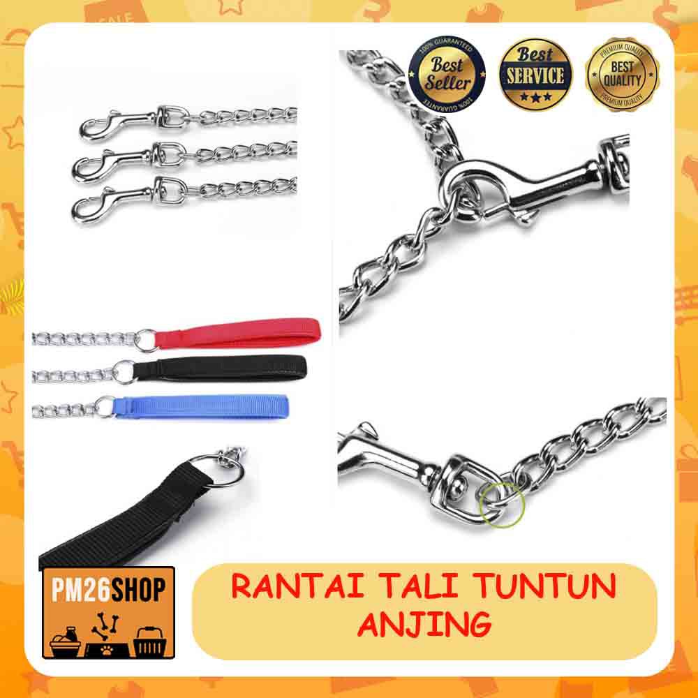 TALI TUNTUN RANTAI ANJING MEDIUM METAL DOG LEASH PET LEASH CHAIN