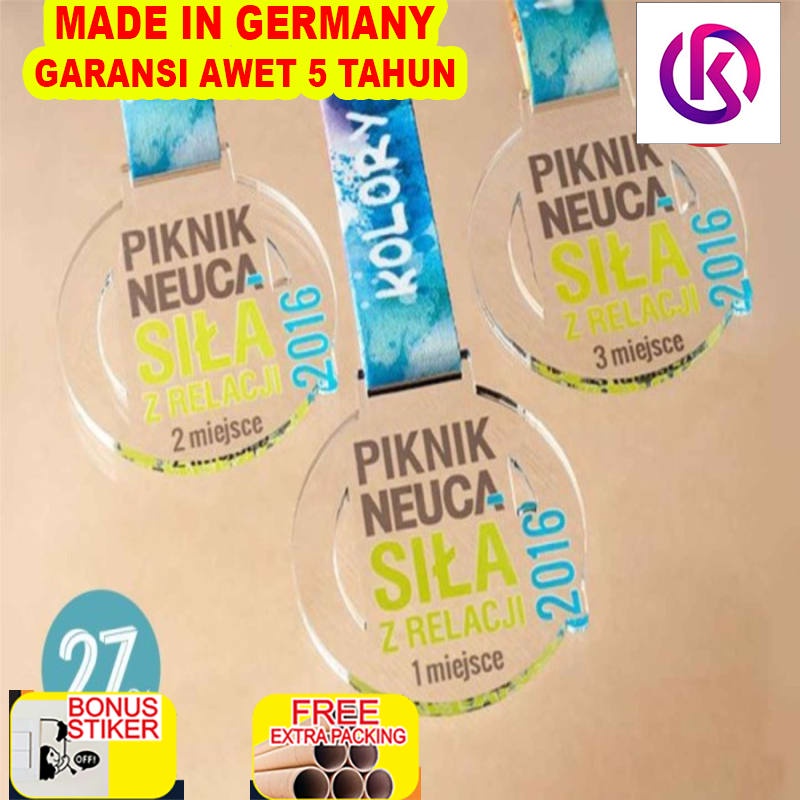 

Terlaris Lanyard 2 cm Print Full Colour + Medali Aklirik Bentuk Karakter - AKRILIK BENING