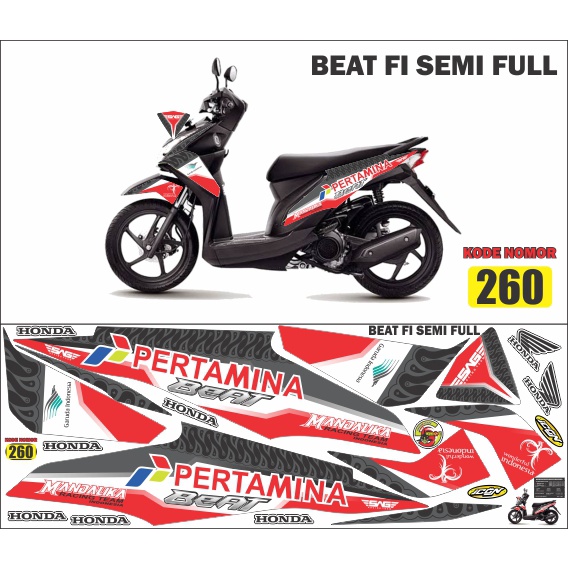 Striping sticker honda beat fi petronas 2013-2015