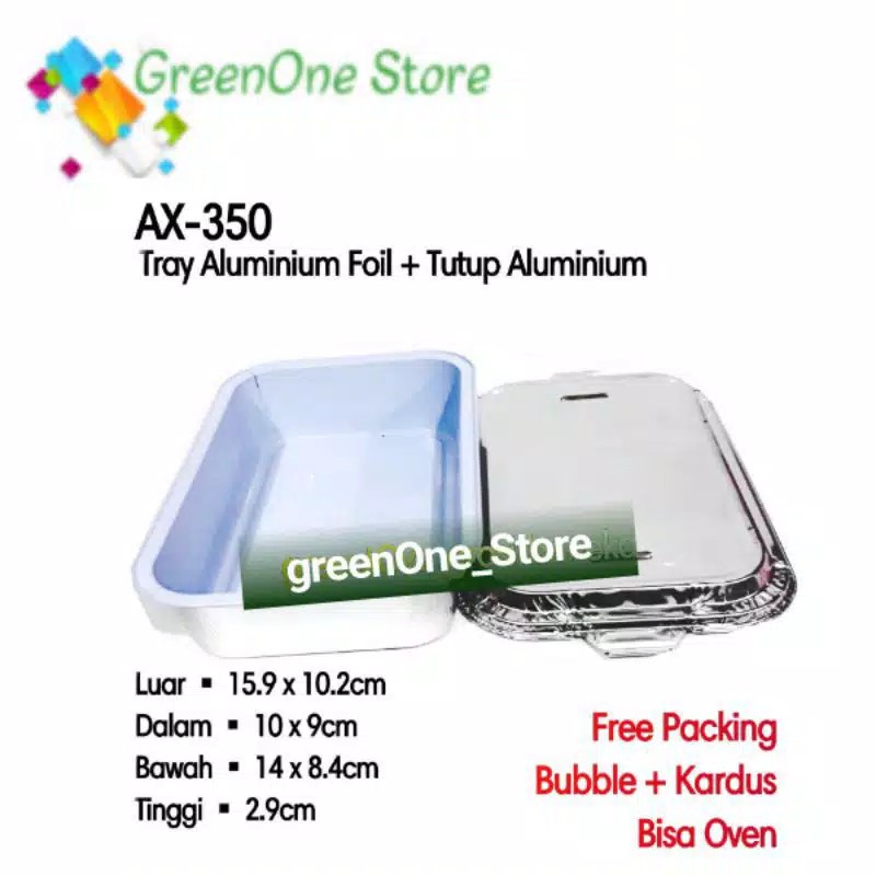 Aluminium Foil Cup Ax-350 / Bx-4381 + Tutup