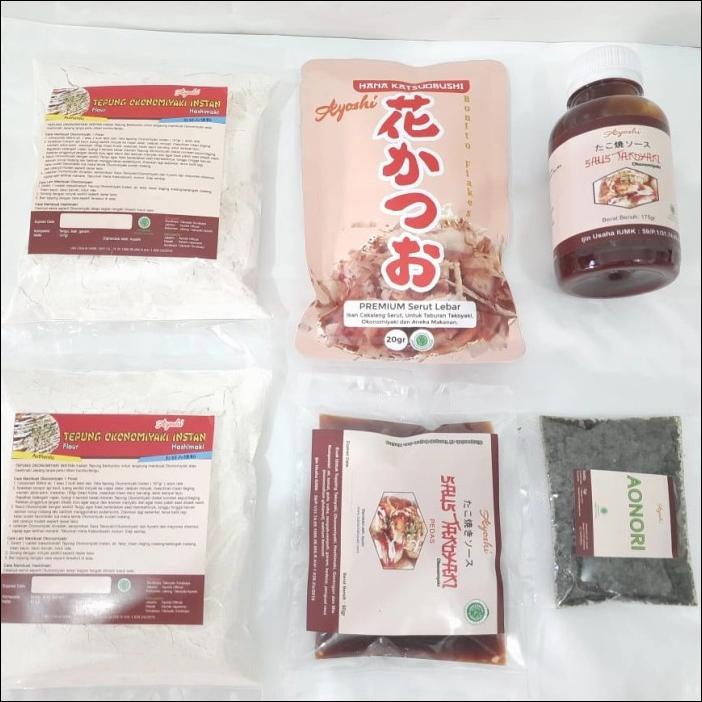 

Paket Bahan Okonomiyaki Lengkap Tepung, Saus, Katsuo, Aonori HALAL MUI