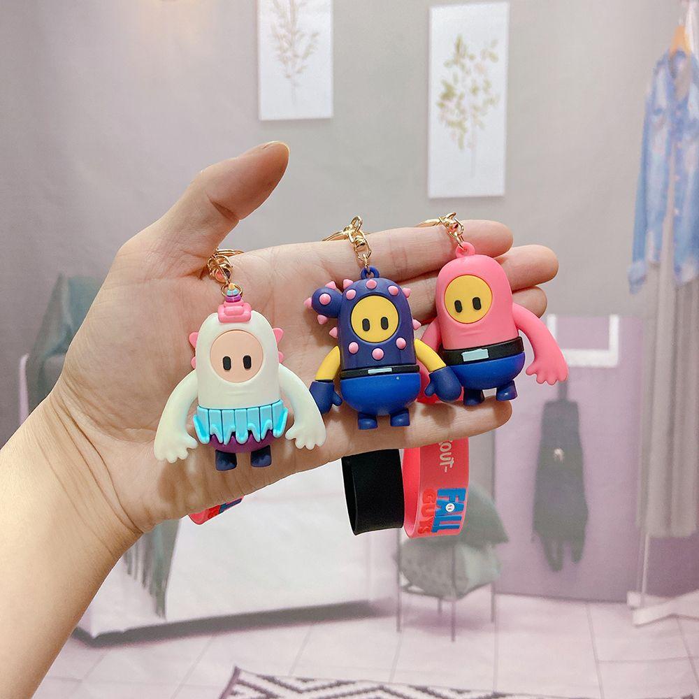 [Elegan] Kartun Gantungan Kunci Lucu Perempuan Pria Hadiah Jatuh Cowok Kunci Mobil Tergantung Ransel Liontin Game Figure Key Lanyard