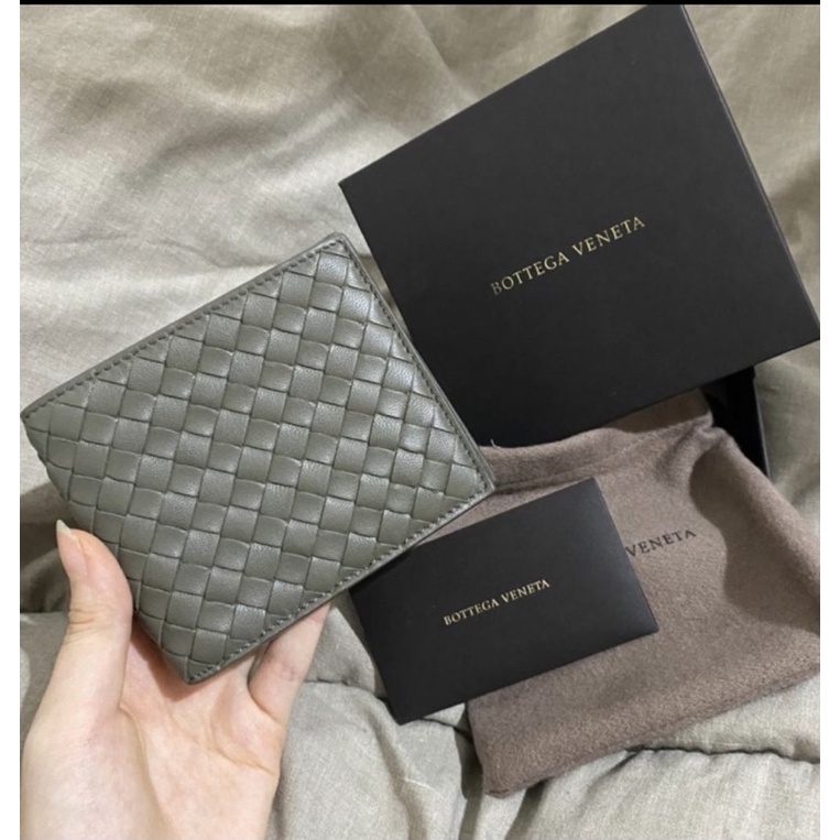 Bifold wallet grey bottega