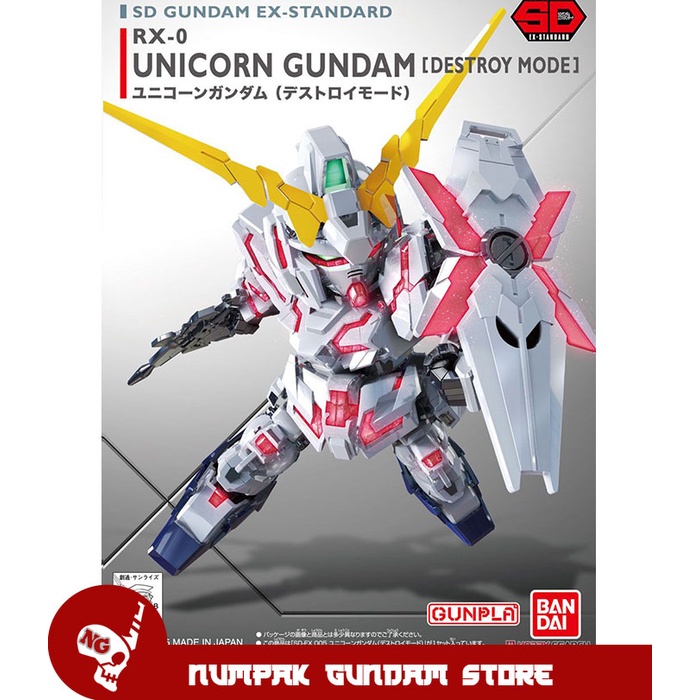 SD Unicorn Gundam Destroy Mode Bandai