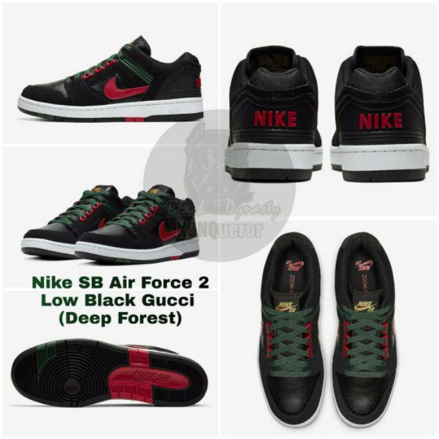 nike sb air force 2 low black gucci