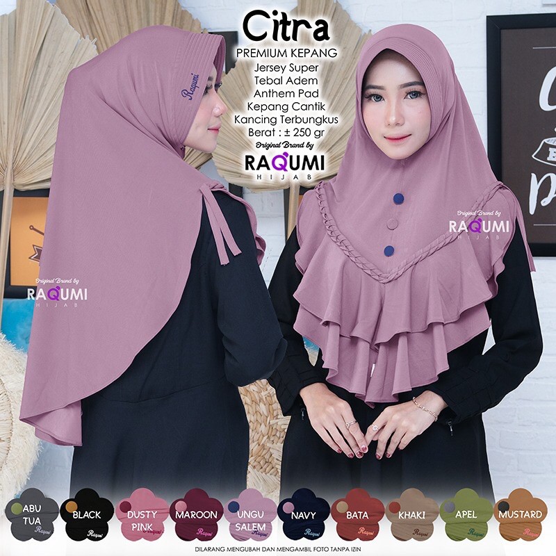 [Original Raqumi] Citra Premium Kepang Hijab by Raqumi Hijab