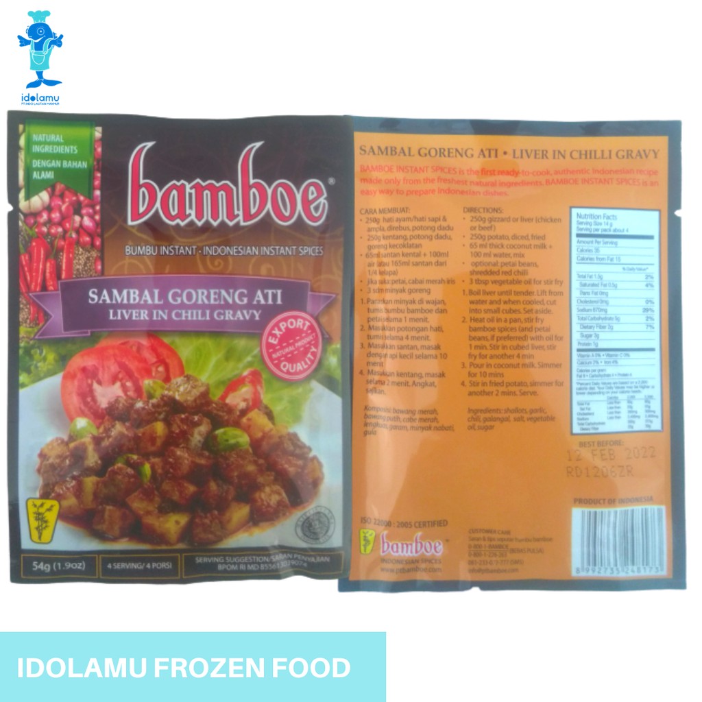

BAMBOE Sambal Goreng Ati 50 Gram