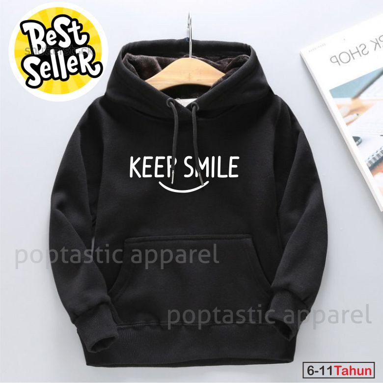 Jaket Distro Sweater Hoodie anak Laki-laki perempuan LOGO BORDIR FLEECE TEBAL