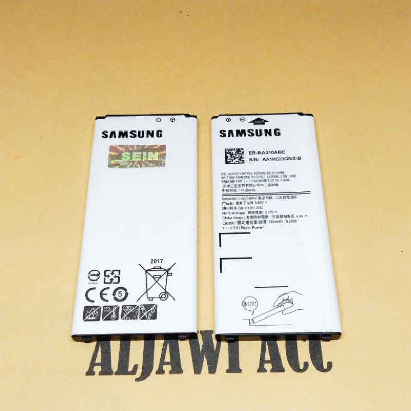 Baterai Bt Batre Battery Samsung Galaxy A3 2016 / A310 EB-BA310ABE Original Battery Hp