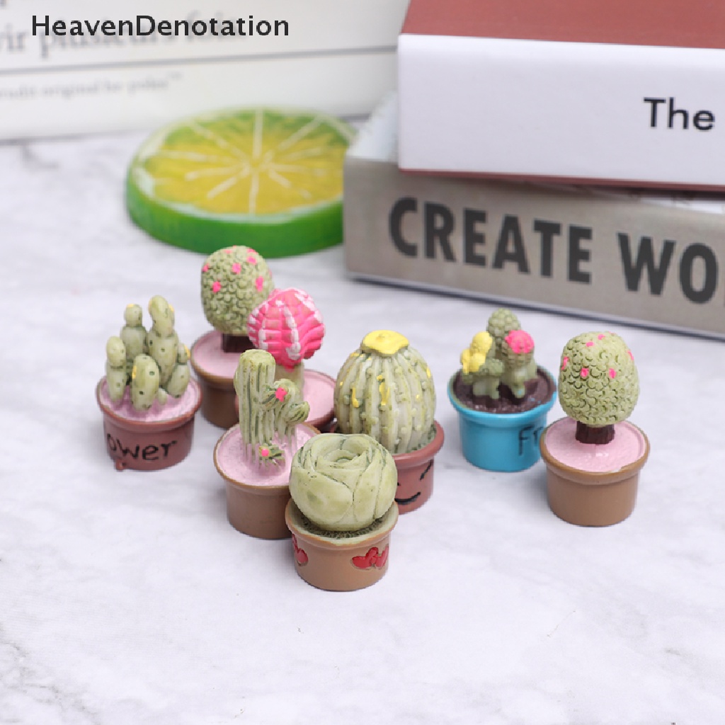 5pcs Miniatur Pot Tanaman Sukulen Untuk Dekorasi Rumah Boneka