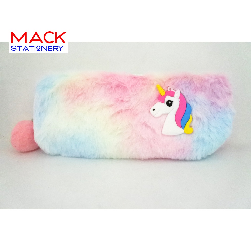 Pencil Case Bulu Seleting / Tempat Pensil Seleting Bulu Unicorn-3