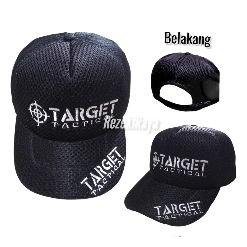 Topi Doublemesh Bordir TARGET Topi Laki laki jaring murah