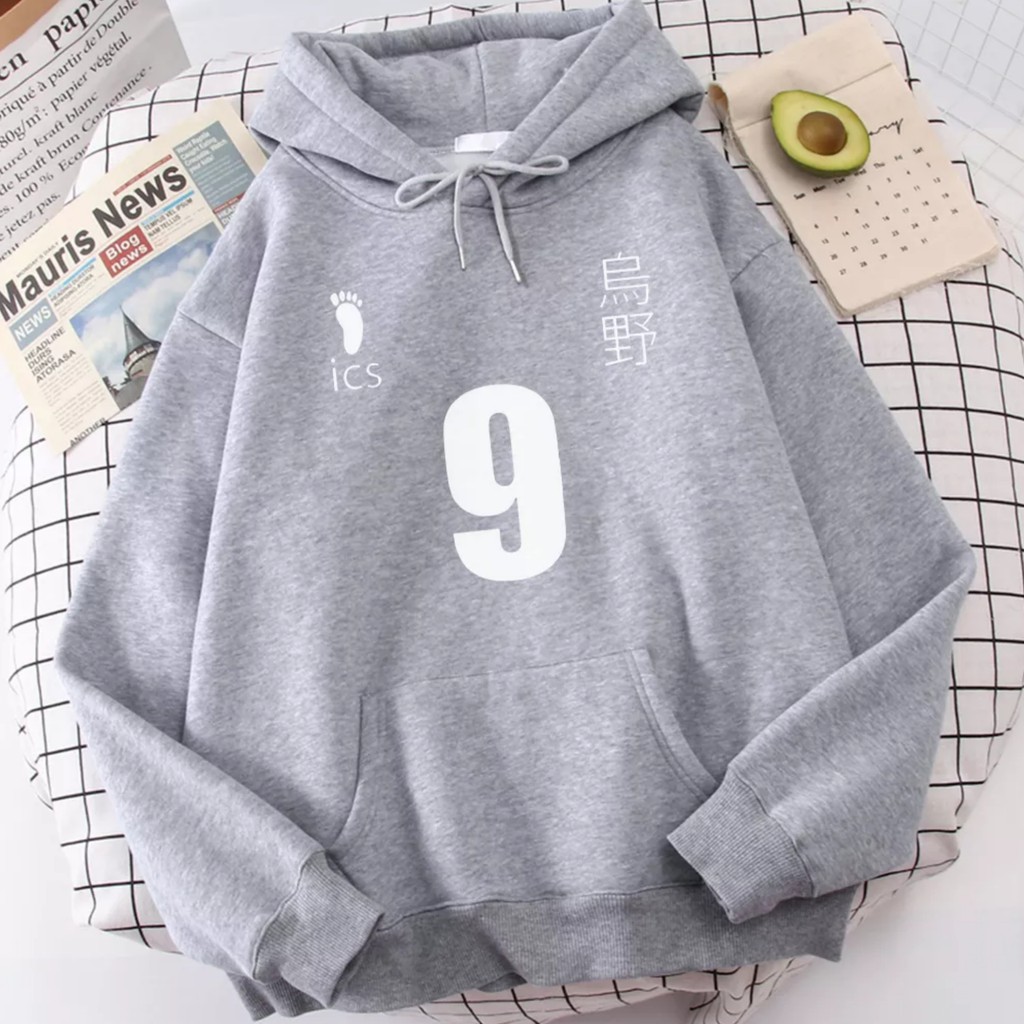 Hoodie Tobio Kageyama Haikyuu Setter Karasuno Anime Manga Kartun Jepang Sweater Hinata ICS Pria