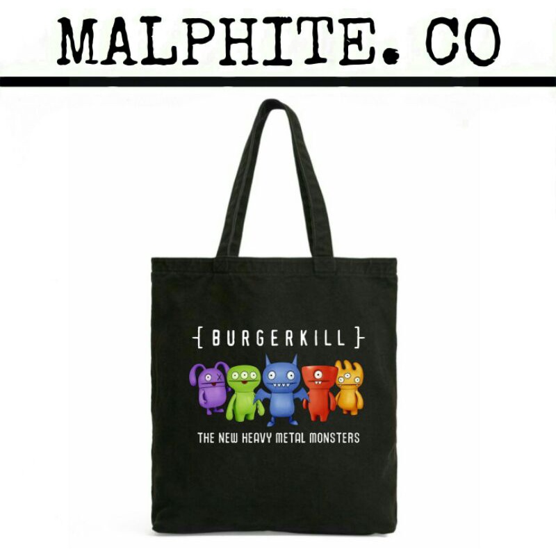 Totebag Burgerkill The New Heavy Metal Monsters Tote Bag Motif Logo Band Metal Merch Tas Jinjing Sel