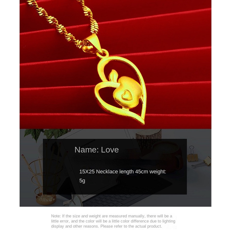 Kalung Dengan Liontin Bunga Hati Lapis Emas Emas Asli Kadar 375 Untuk Wanita