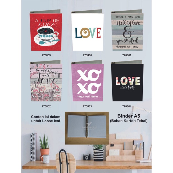 

Binder A5 / Binder Note A5 / Love / Set 2998