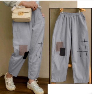 Getta Pants Celana Korea / Celana Panjang Wanita Bahan Katun Twill Stretch Premium / Celana Korea Longgar Oversize